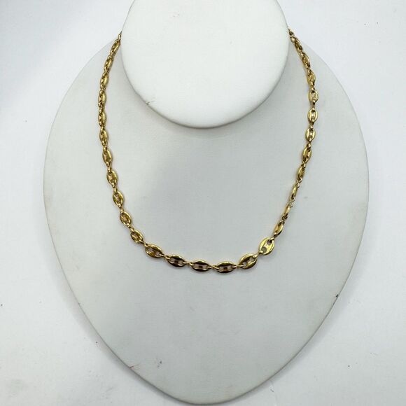 Avon Vintage Gold Tone Mariner Chain Layering Collar 16” - Picture 6 of 9